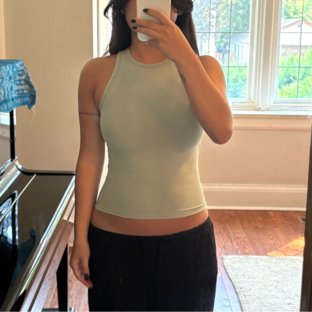 Adanola Sage Green Sleeveless Tank Top